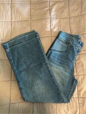 House of Harlow 1960 Blue Wide-Leg Jeans
